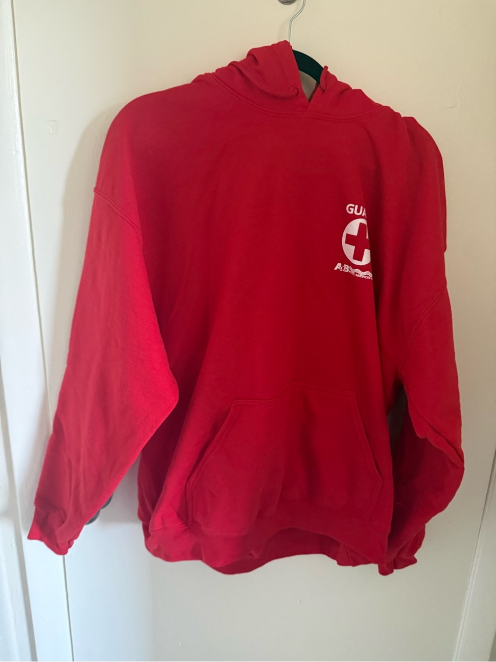 Red Lifeguard Pullover Hoodie - Men